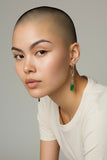 Green Jade Chip Earrings