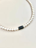 Black Jade x Pearl Toggle Necklace