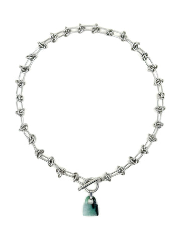 Green Jade Lock Necklace III