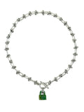 Green Jade Lock Necklace IV