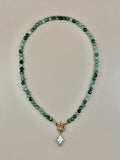Aster Necklace - Green/Gold