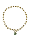 Jade Barb Wire Necklace - Light / Gold