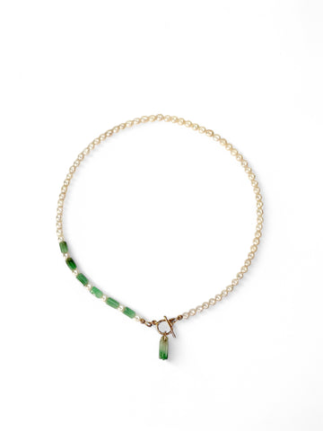 Flora Necklace - Mint Jade