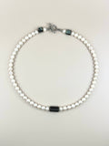 Black Jade x Pearl Toggle Necklace