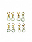 88 Fortune Jade Earrings - Gold