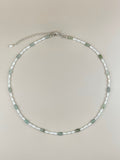 Pale Green Jade x Pearl Necklace III