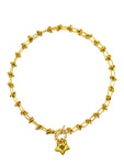 Gold Puffy Star Necklace
