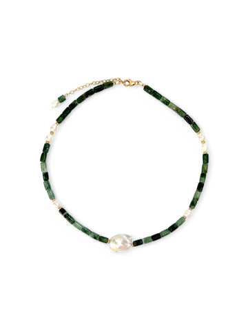 Cecilia Necklace - Green Jade