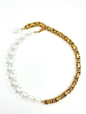 Quartz Duality 3-Way Gold Necklace