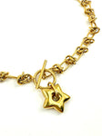 Gold Puffy Star Necklace