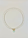 Jade x Pearl Heart Necklace IX