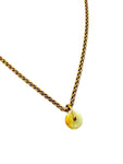 Yellow Jade Disk Necklace