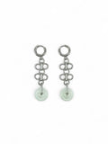 White Jade Chinese Knot Earrings