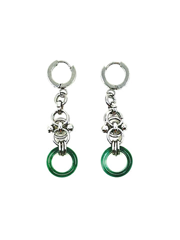 Jade Chainmail Earrings