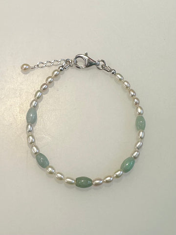 Custom Jade x Pearl Bracelet for Victoria