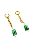 Jade Lantern Earrings - Gold