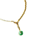 Jade + Pearl Duality Lariat Necklace - Gold