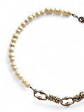 Pearl x Bone Chainmail Necklacel