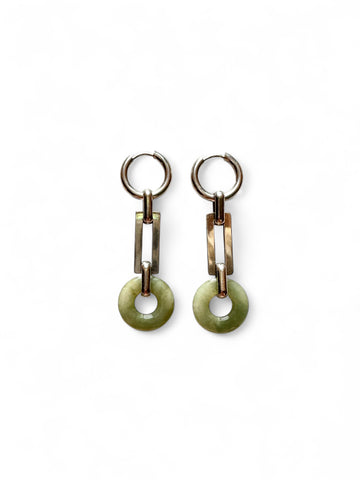 Jade IO Earrings - Silver