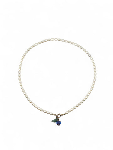 Custom Pearl and Blueberry Necklace for M