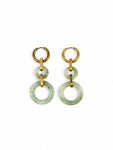88 Fortune Jade Earrings - Gold