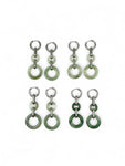 88 Fortune Jade Earrings - Silver
