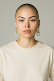 88 Fortune Jade Earrings - Gold