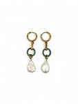 Jade Loop Earrings - Gold