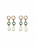 Jade Loop Earrings - Gold