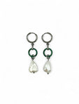 Jade Loop Earrings - Silver