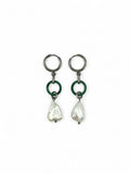 Jade Loop Earrings - Silver