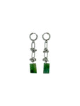 Green Jade Chip Earrings