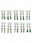 Green Jade Chip Earrings