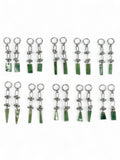 Green Jade Chip Earrings
