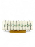 Light Jade Disk Bracelet - Silver