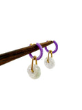Light Purple Jade Statement Earrings