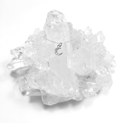 Crystal Crescent Necklace