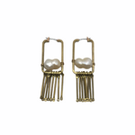Dahlia Earrings - White Pearl