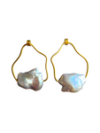 Elantris Earrings - Grey Pearls