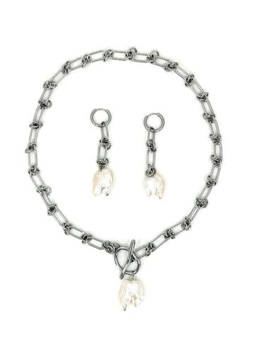 Pearly White Set - Silver