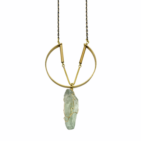 Solas Necklace - Green Quartz